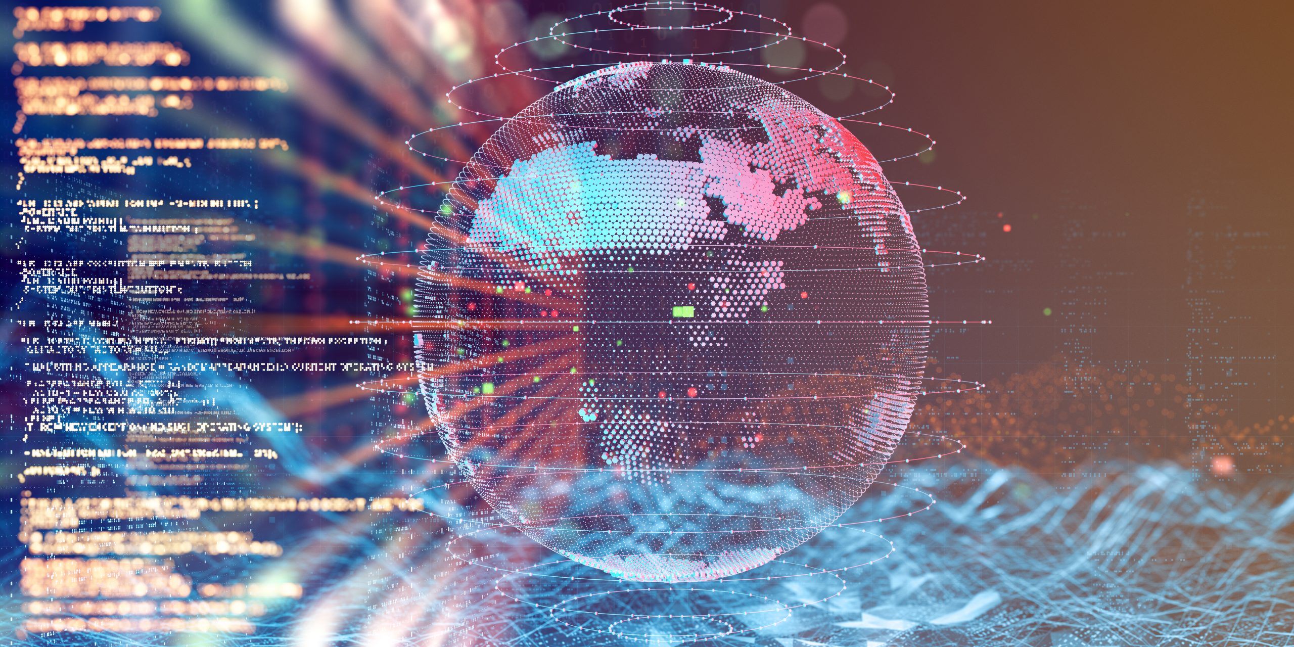 Big data futuristic visualization